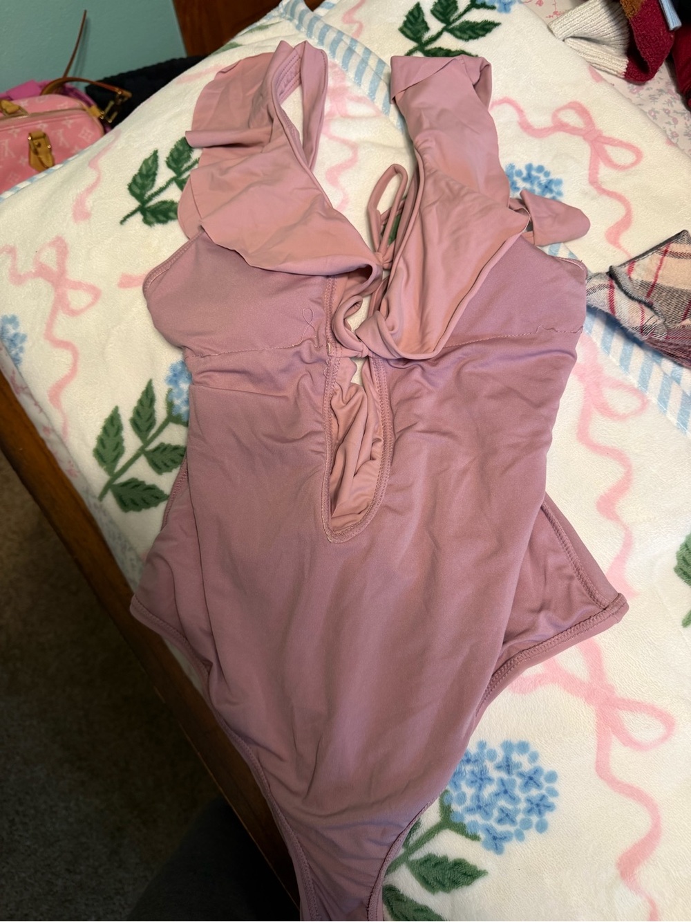 Pink Lily Mauve One-Piece Swimsuit